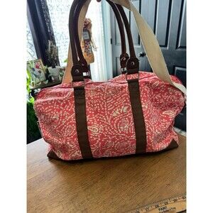 Overnight Duffel Bag, coral and Cream